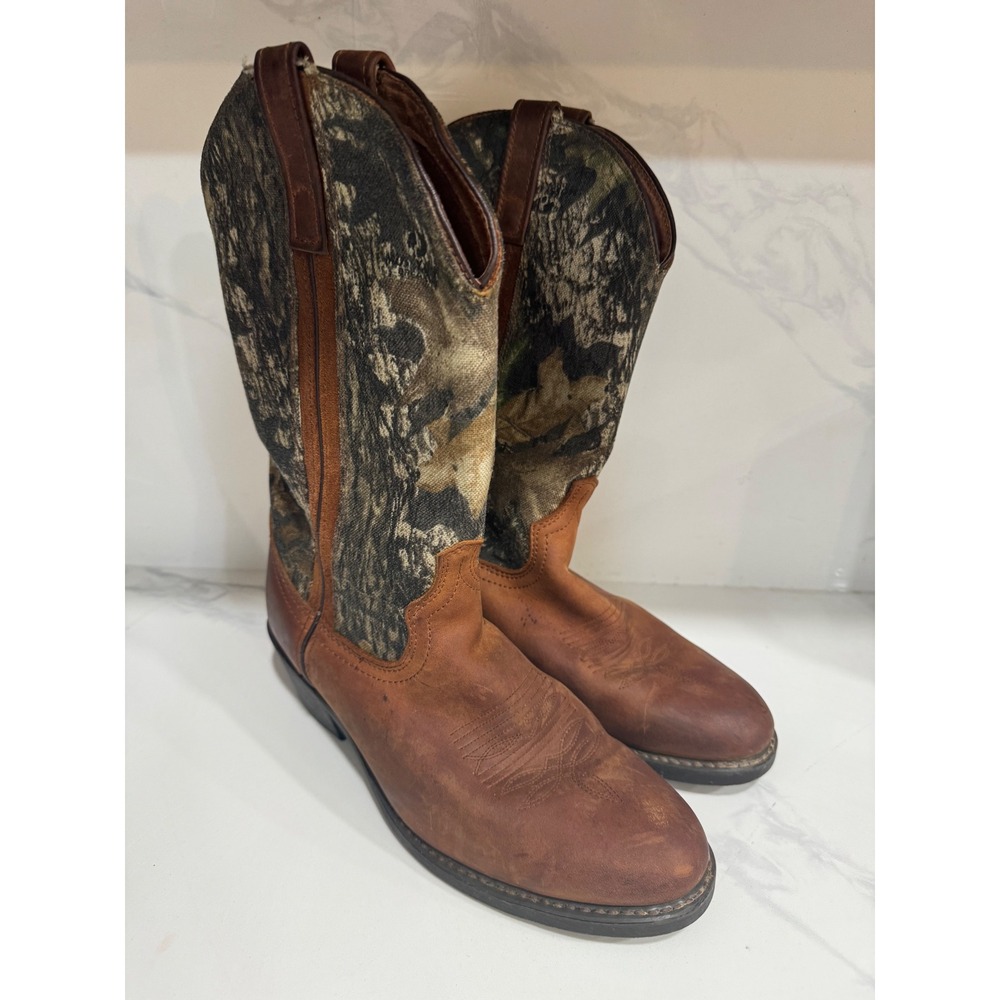 Laredo Cowboy Boots Mossy Oak Camo Brown Men's Western Boots